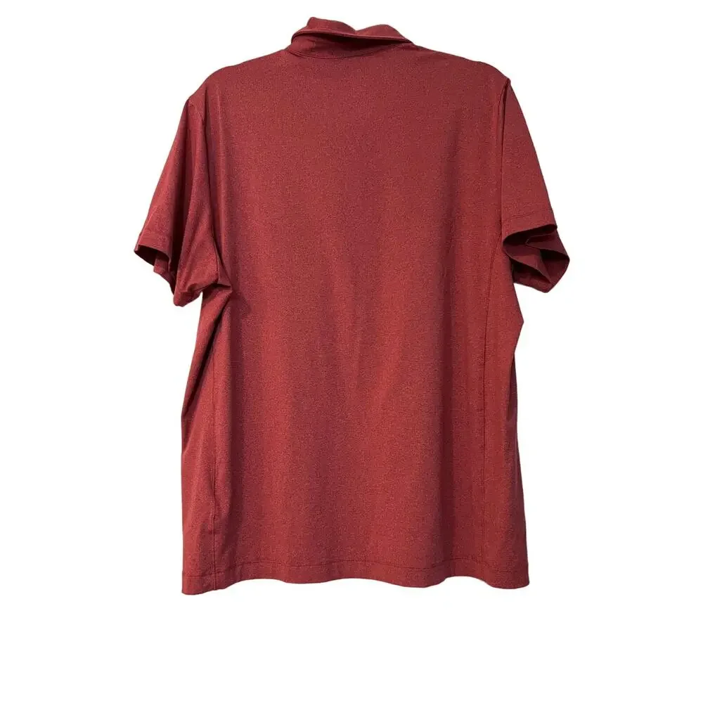 Untuckit Short Sleeve Poly Blend Polo Shirt Men’s L Light Red - Picture 2 of 5